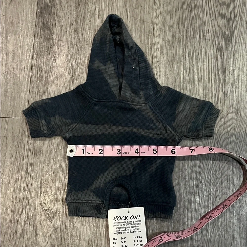 Dog Black Hoodie with Guitar Design